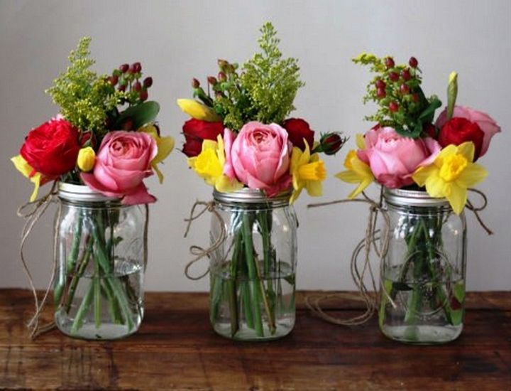 How To Make Hanging Mason Jar Flower Vases
