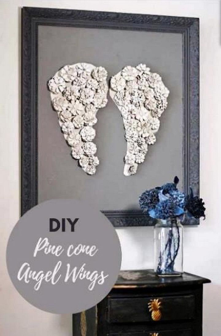 How To Make Painted Pine Cones Angel Wings Craft – Pillarboxblue