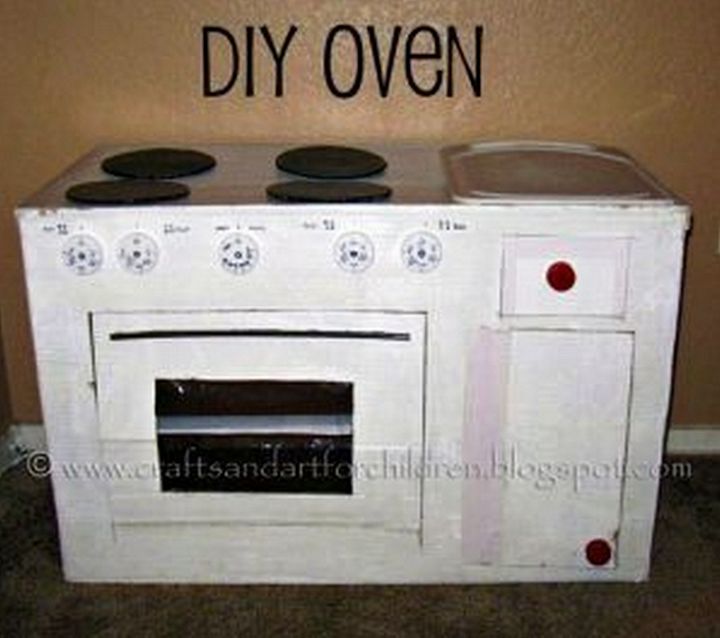 How to Make a Cardboard Kitchen for Kids