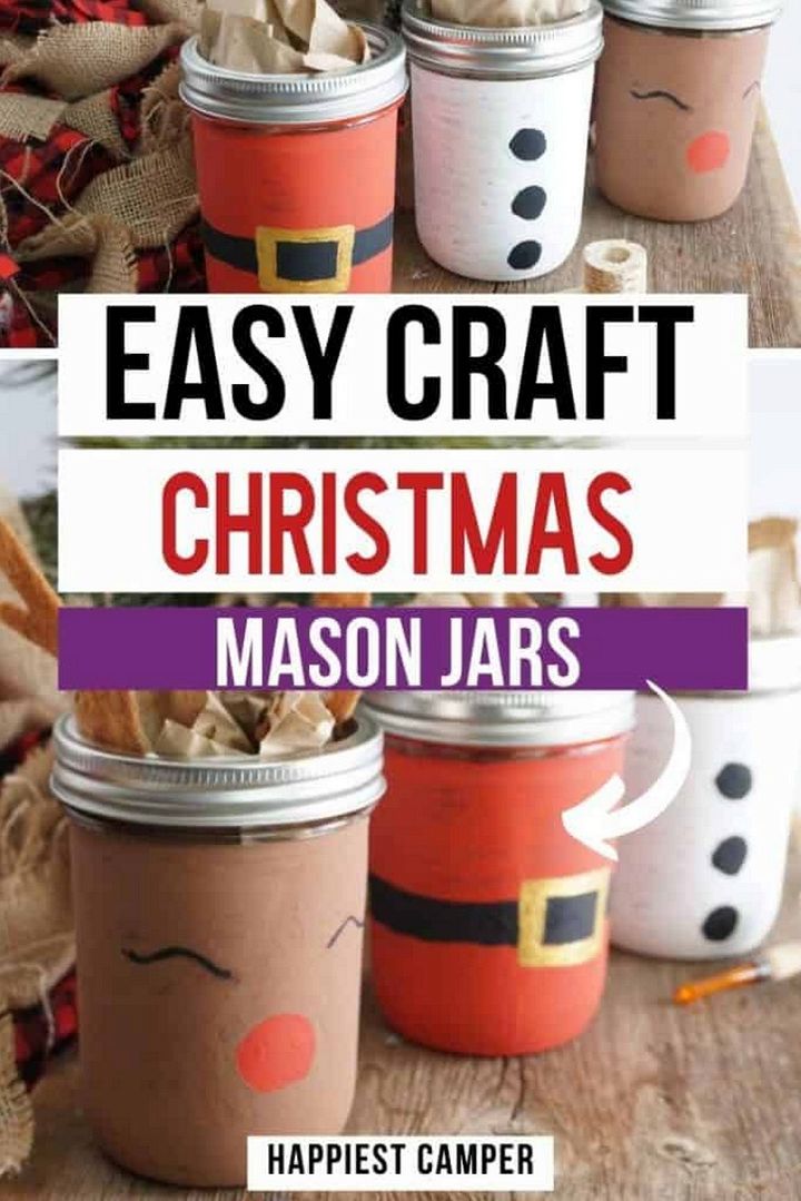 How to Paint Mason Jars for Christmas