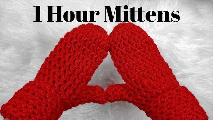KISS Crochet Mittens Free Pattern For Beginners