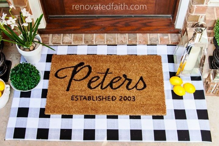Make Layered Doormats With Fabric