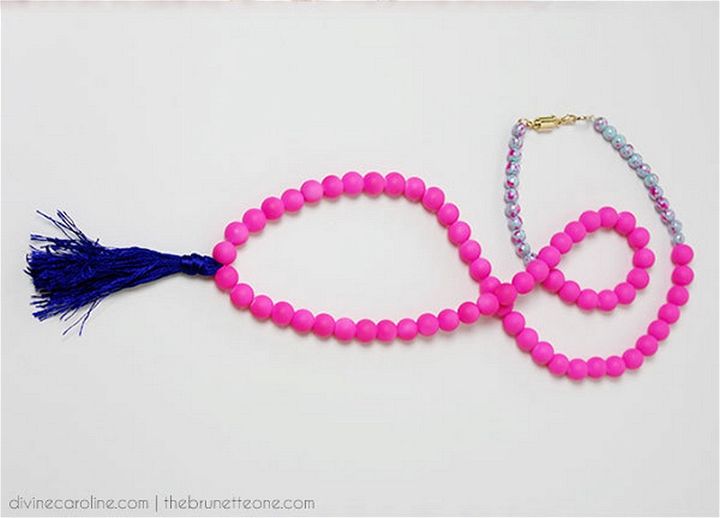 Make Your Own Beaded Tassel DIY Necklace