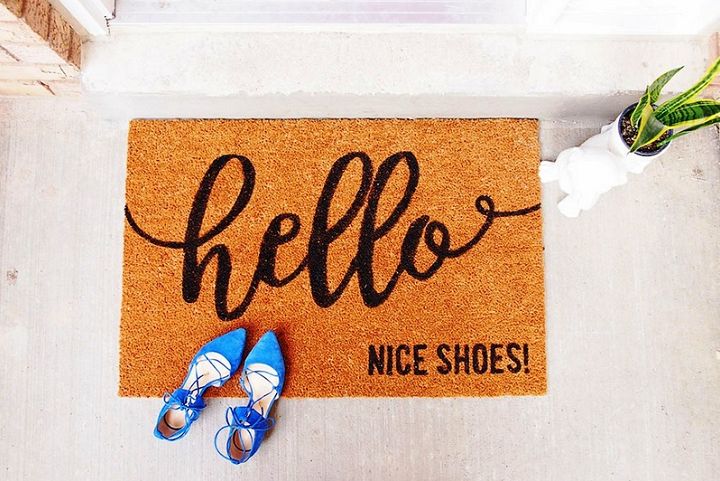 Make Your Own Custom Doormat Without A Cricut Machine