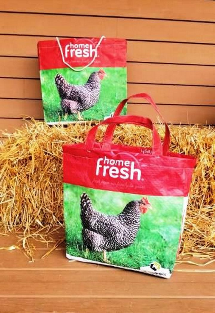 Make Your Own DIY Chicken Feed Bag Market Tote