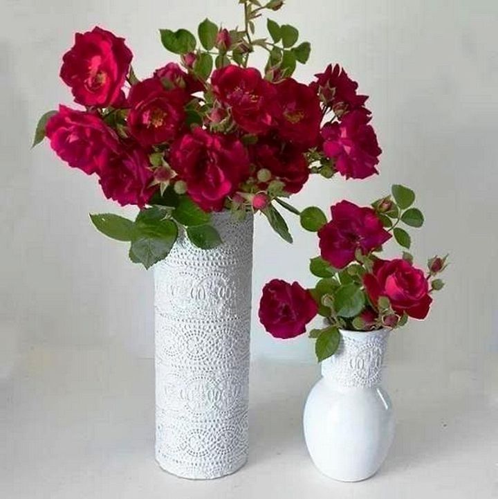 Mod Podge Lace Vases Tutorial