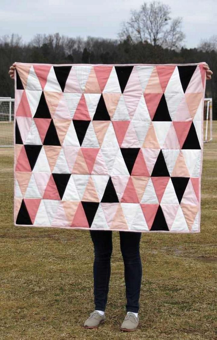 Modern Ombre With Triangle Quilt Tutorial