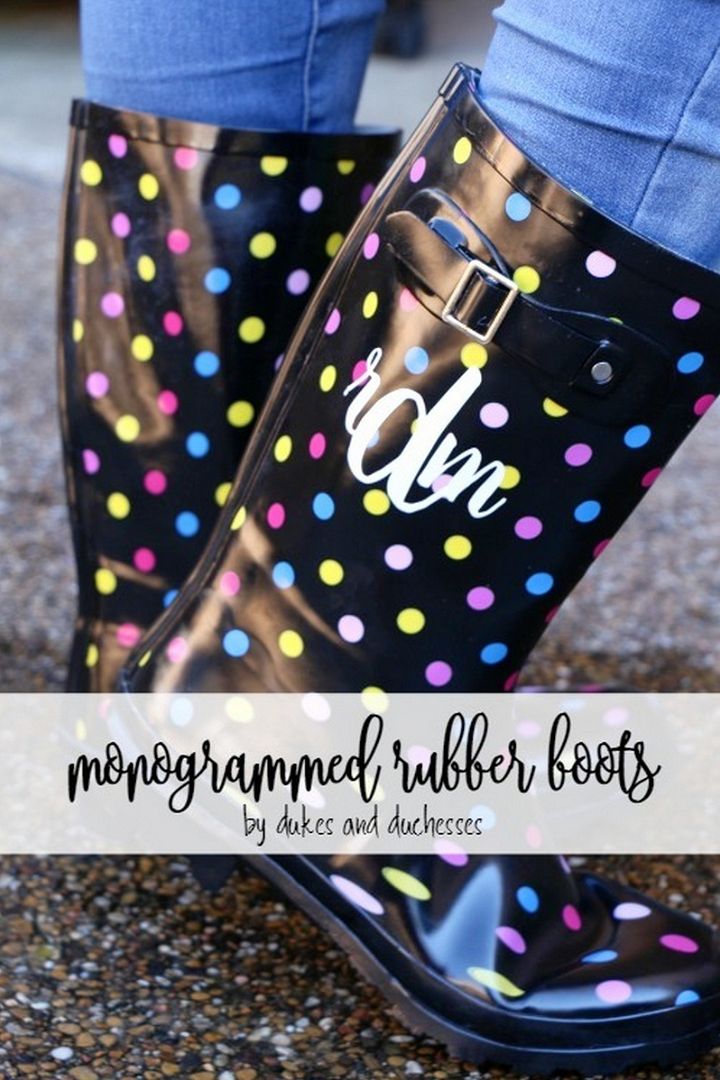 Monogrammed Rubber Boots
