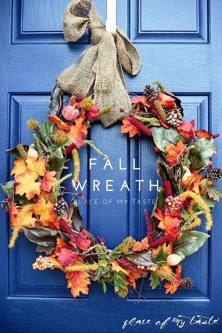 Quick And Easy Fall Wreath From The Dollar Store