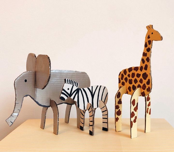 Recycled Cardboard Animals DIY