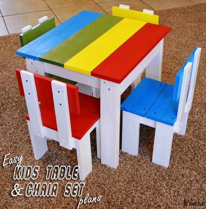 Simple Kids Table And Chair Set