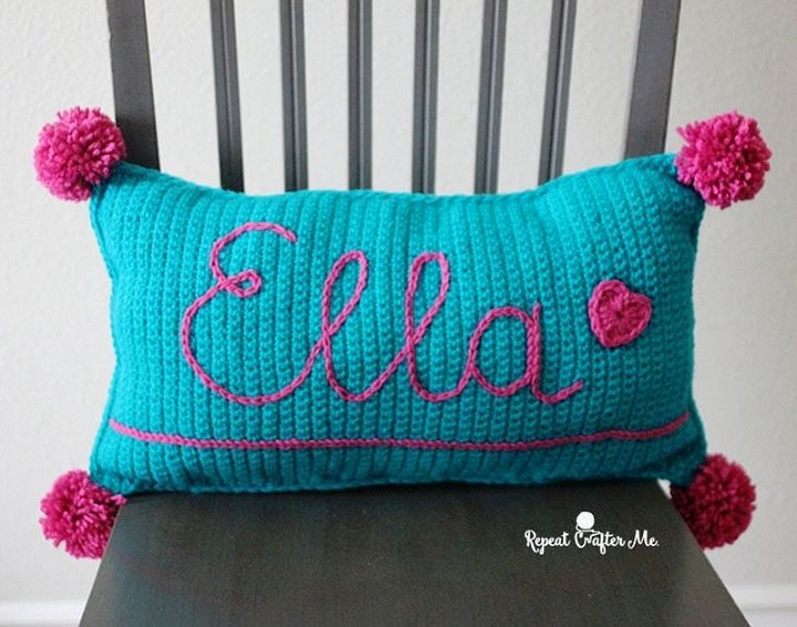 Surface Slip Stitch Crochet Pillow
