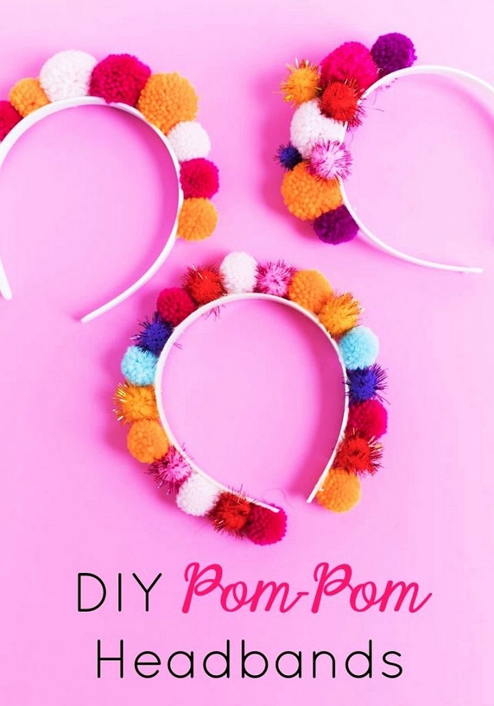 The Easiest DIY Pom Pom Headbands