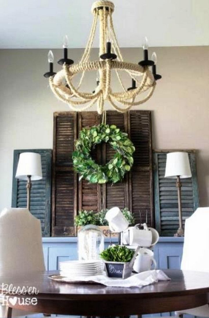 Thrifty Dining Room Shutter Wall Decor