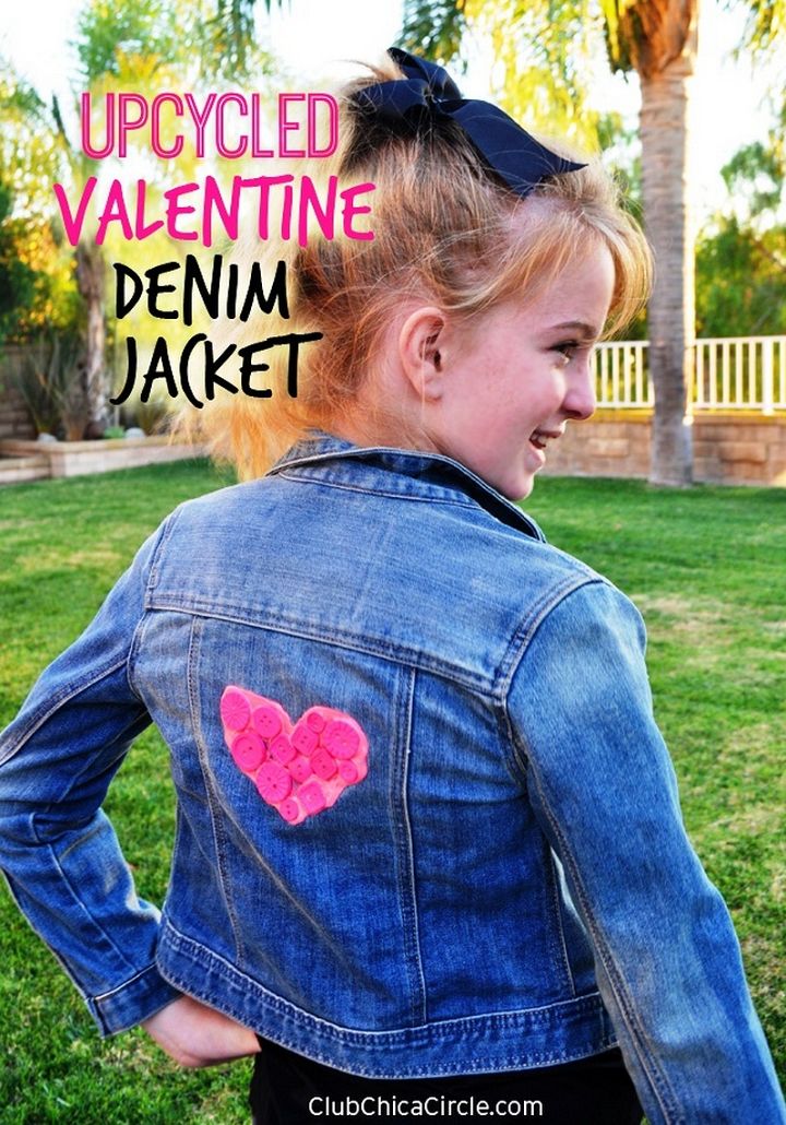 Upcycled Valentine Denim Jacket