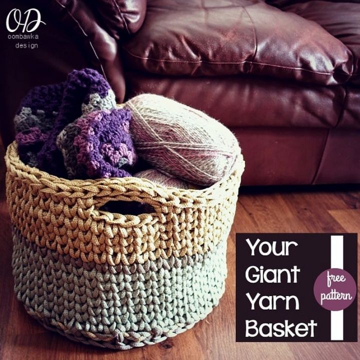 Your Giant Yarn Basket Free Crochet Pattern