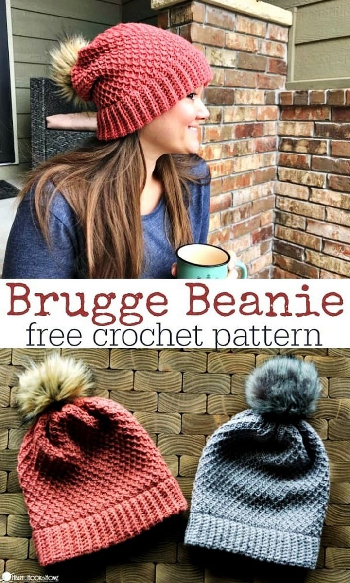 Back in Brugge Slouchy Beanie Free Crochet Pattern