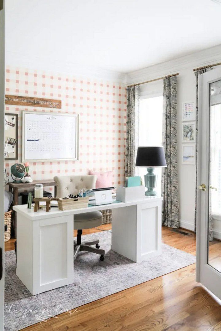 Blush And Brass Home Office Reveal