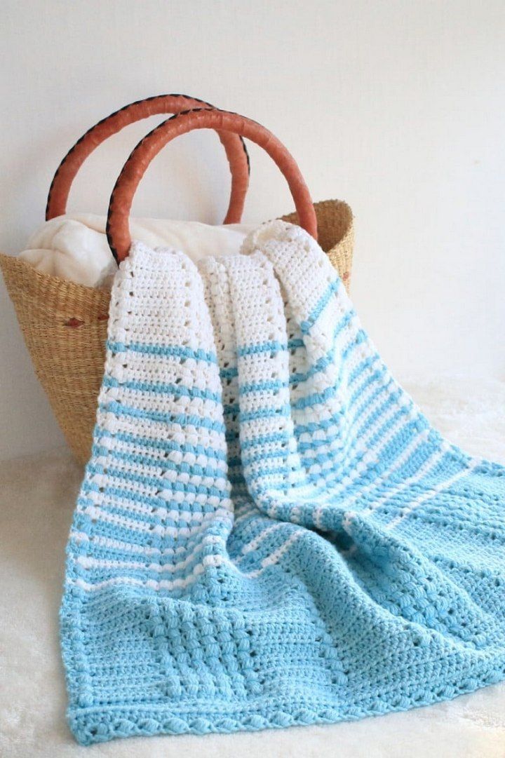 Classic Striped Crochet Blanket
