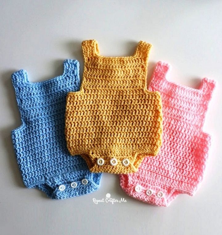 Crochet Baby Romper 1