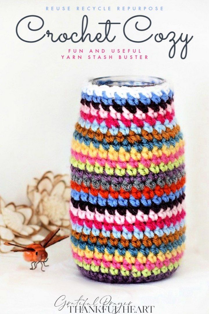 Crochet Cozy for Jars or Cans