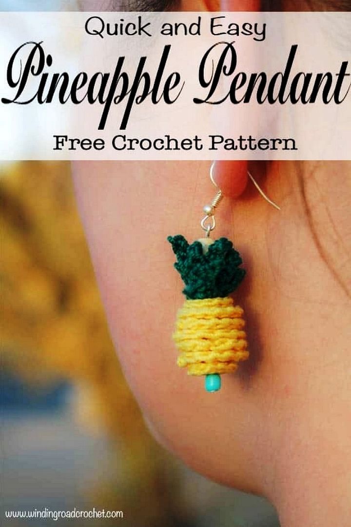 Crochet Pineapple Pendant Free Crochet Pattern