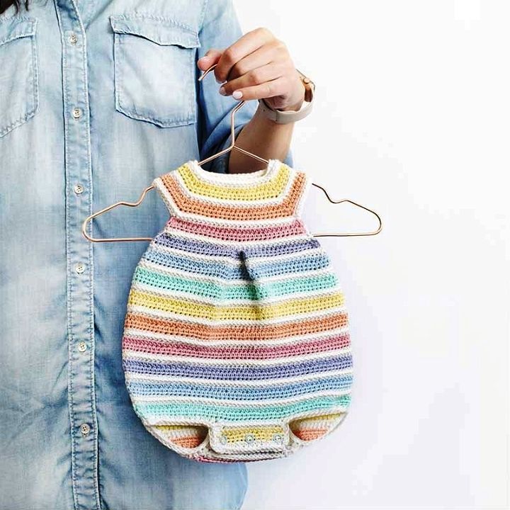 Crochet Rainbow Romper – Pattern Tutorial