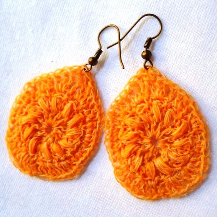 Crochet Teardrop Earring