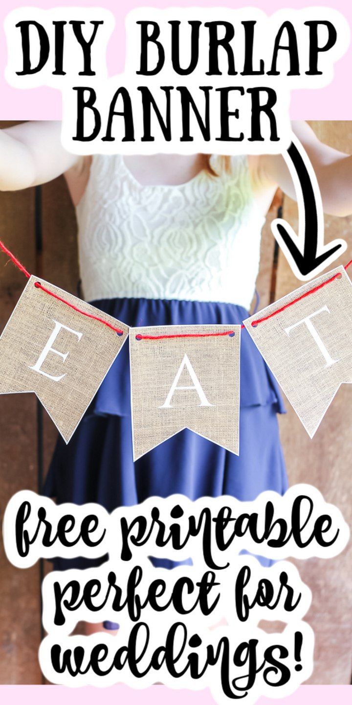 DIY Burlap Banner Free Printable File