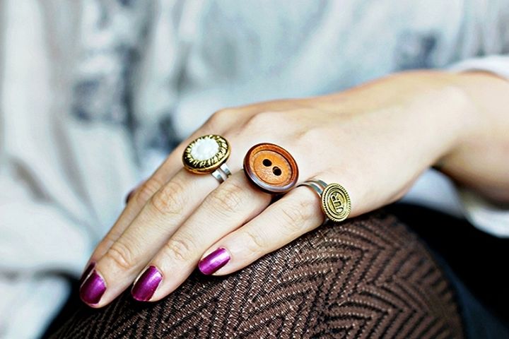 DIY Button Rings