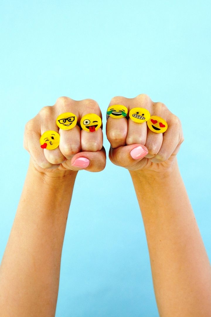 DIY Emoji Rings