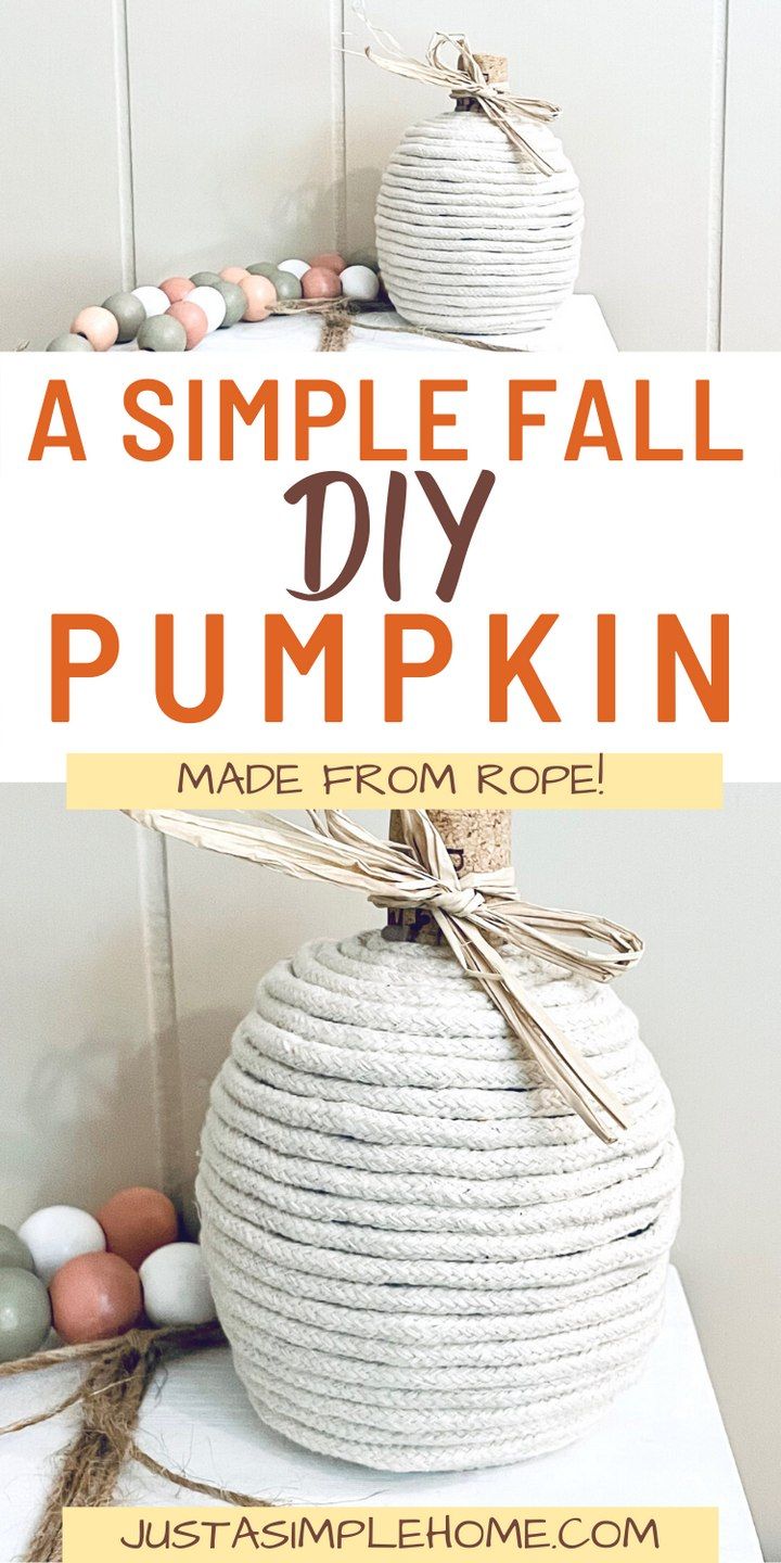 DIY Fall Farmhouse Clothesline Pumpkin