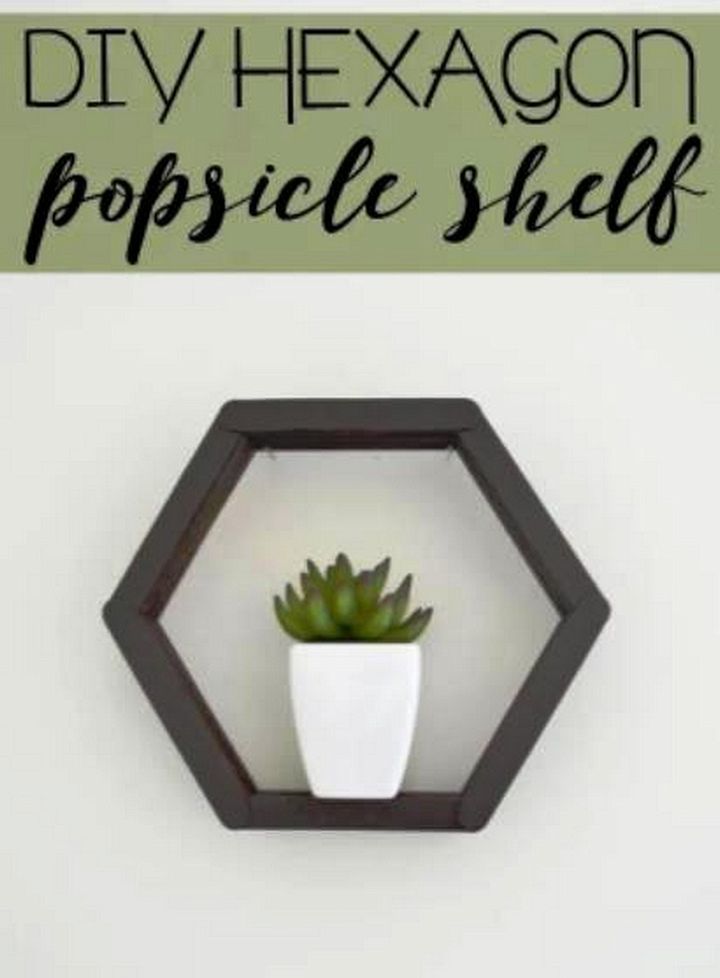 DIY Hexagon Popsicle Shelf Fox Den Feature