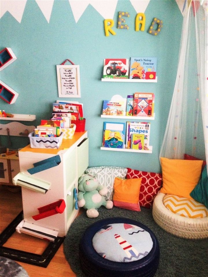 DIY Kids Seating Using A Tyre