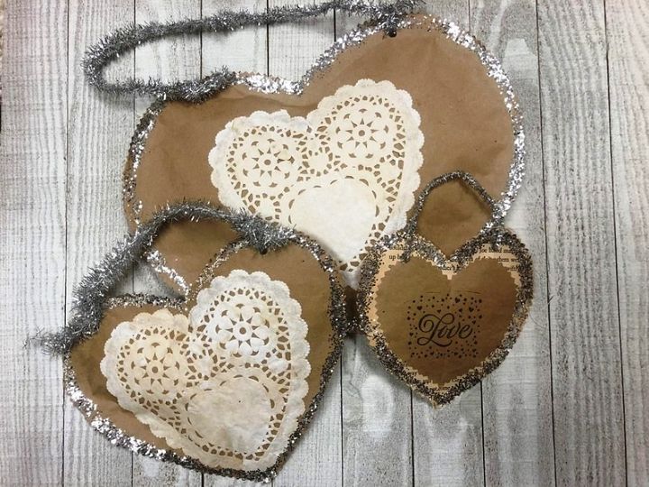 DIY Paper Hearts Hanging