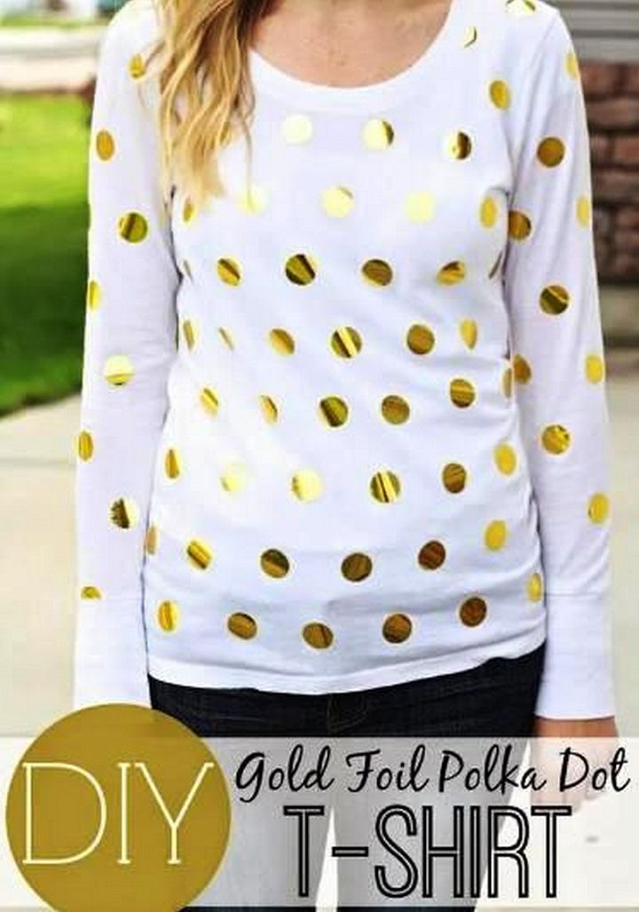 DIY Polka Dot T shirt In Under An Hour