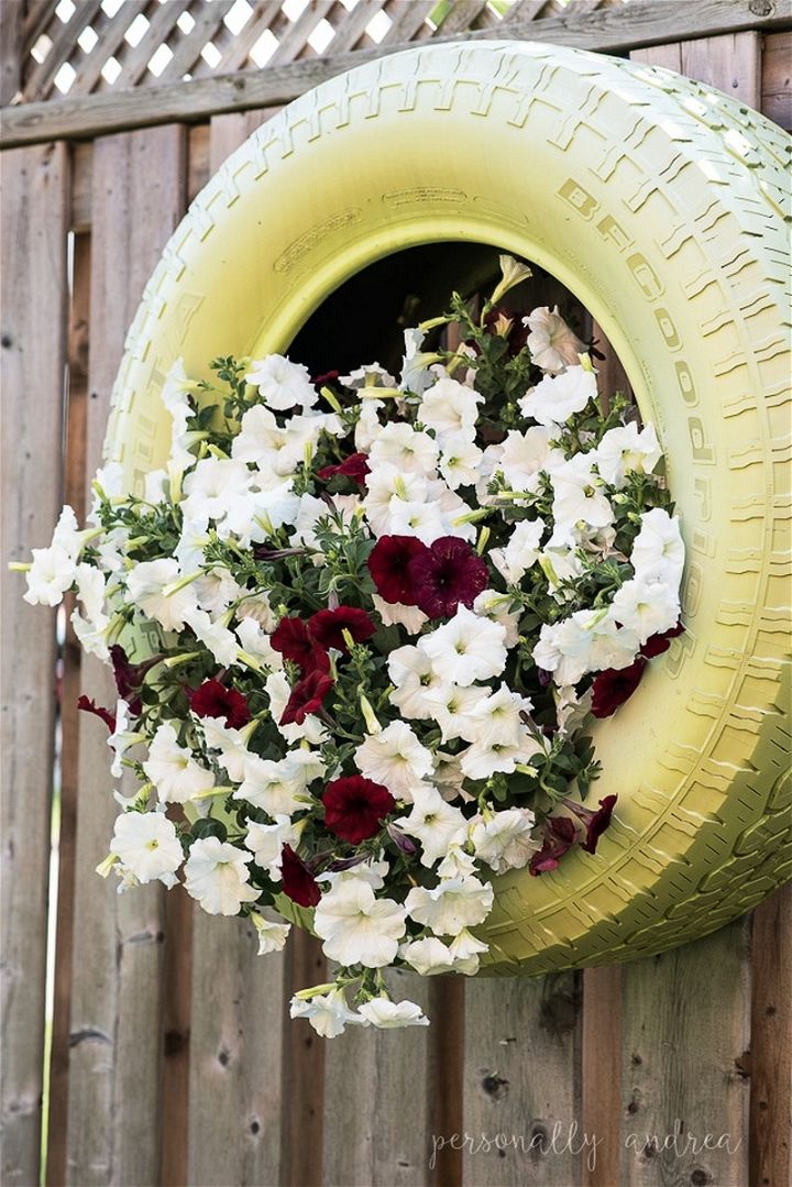 DIY Recycled Tire Planter