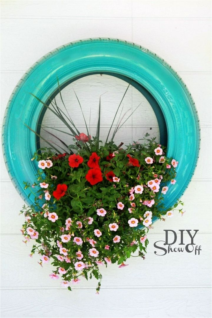 DIY Tire Flower Planter Tutorial