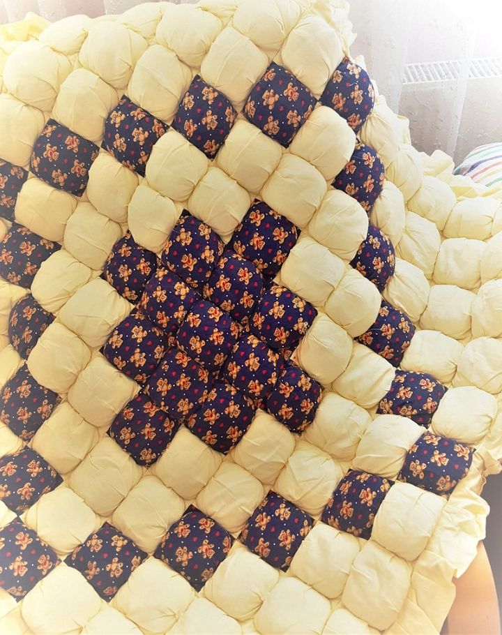 DIY To Make A Puff Baby Quilt