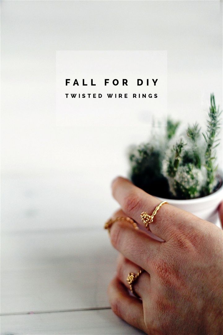 DIY Twist Knot Wire Rings