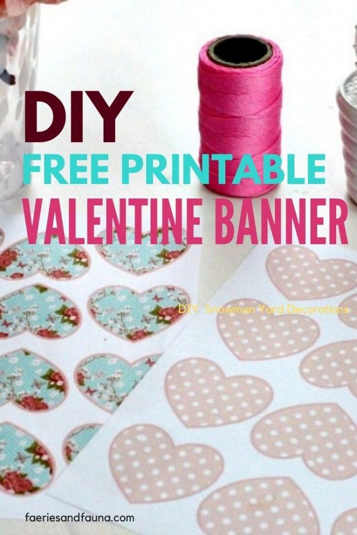DIY Valentine Banner with Patterned Template