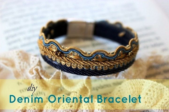 Diy Denim Oriental Bracelet