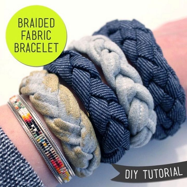 Diy Tutorial Braided Fabric Bracelet
