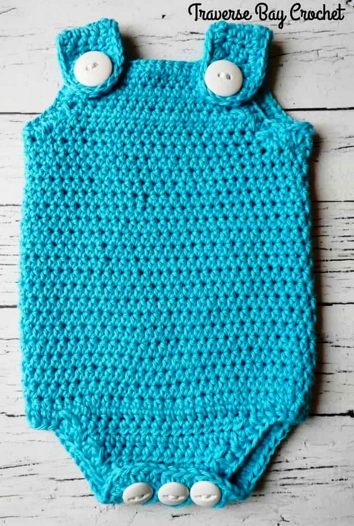 Easy Crochet Baby Romper