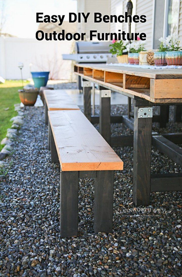 Easy DIY Benches Outdoor Furniture