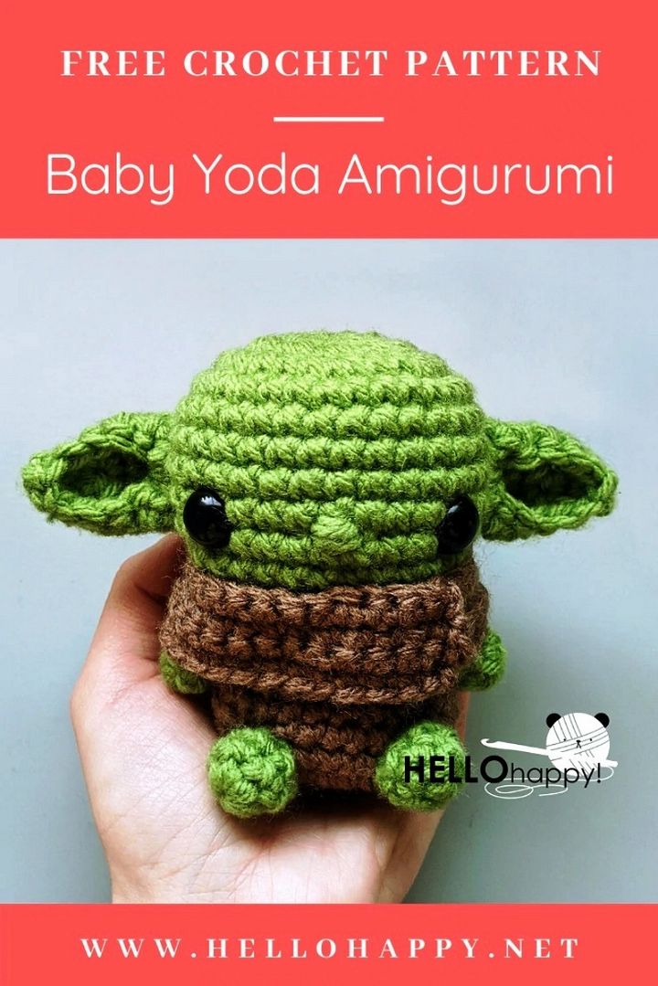 Free Crochet Pattern Baby Yoda Amigurumi And Finger Puppet