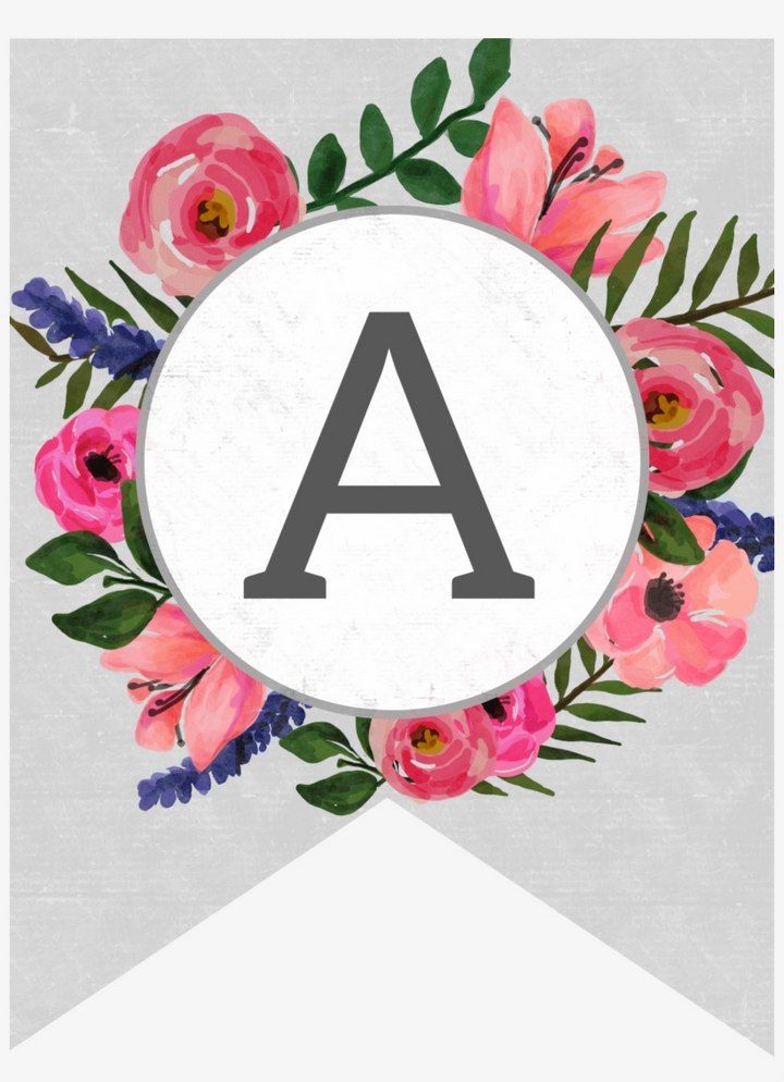 Free Printable Floral Banner Letters