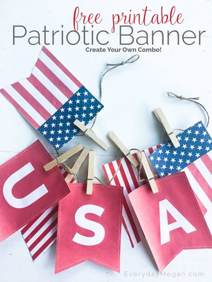 Free Printable Patriotic Banner