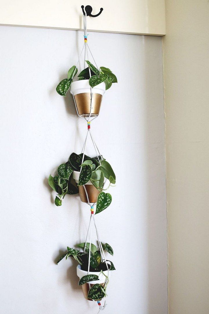 Gold Dipped Hanging Planters