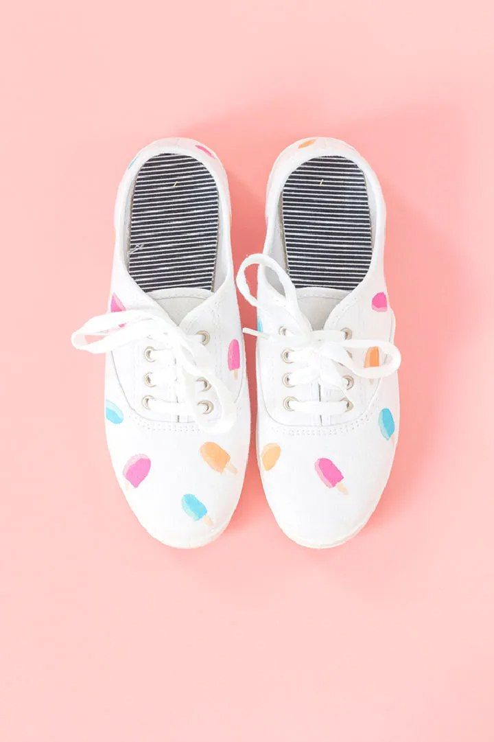 Hand Painted Popsicle Canvas Shoes